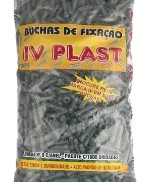 BUCHA PLASTICA C/ ANEL 8  - IVPLAST