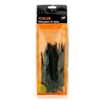Abracadeira Nylon 280x4,8mm Preta, Pcte 100und