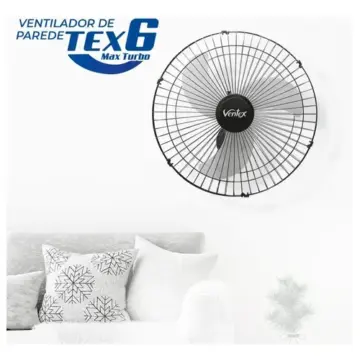 602 VENT. PAREDE 60CM PRETO BIV. TEX6 MAX TURBO
