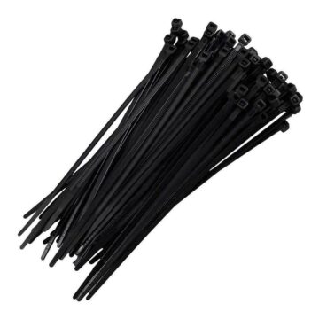 Abracadeira Nylon 370x7,0mm Preta, Pcte 50und