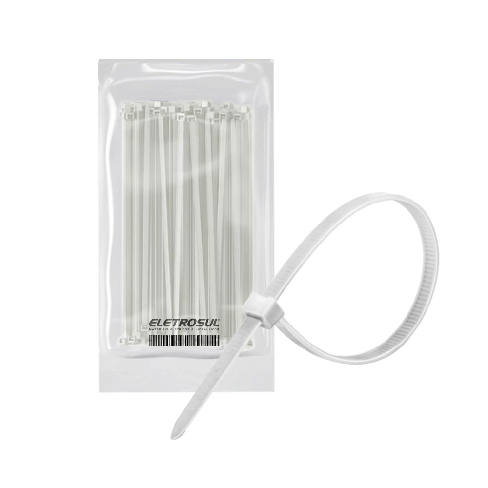 ABRACADEIRA NYLON 3.6X150MM BCO C/100