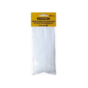 ABRACADEIRA NYLON 2.5X100MM BCO C/100