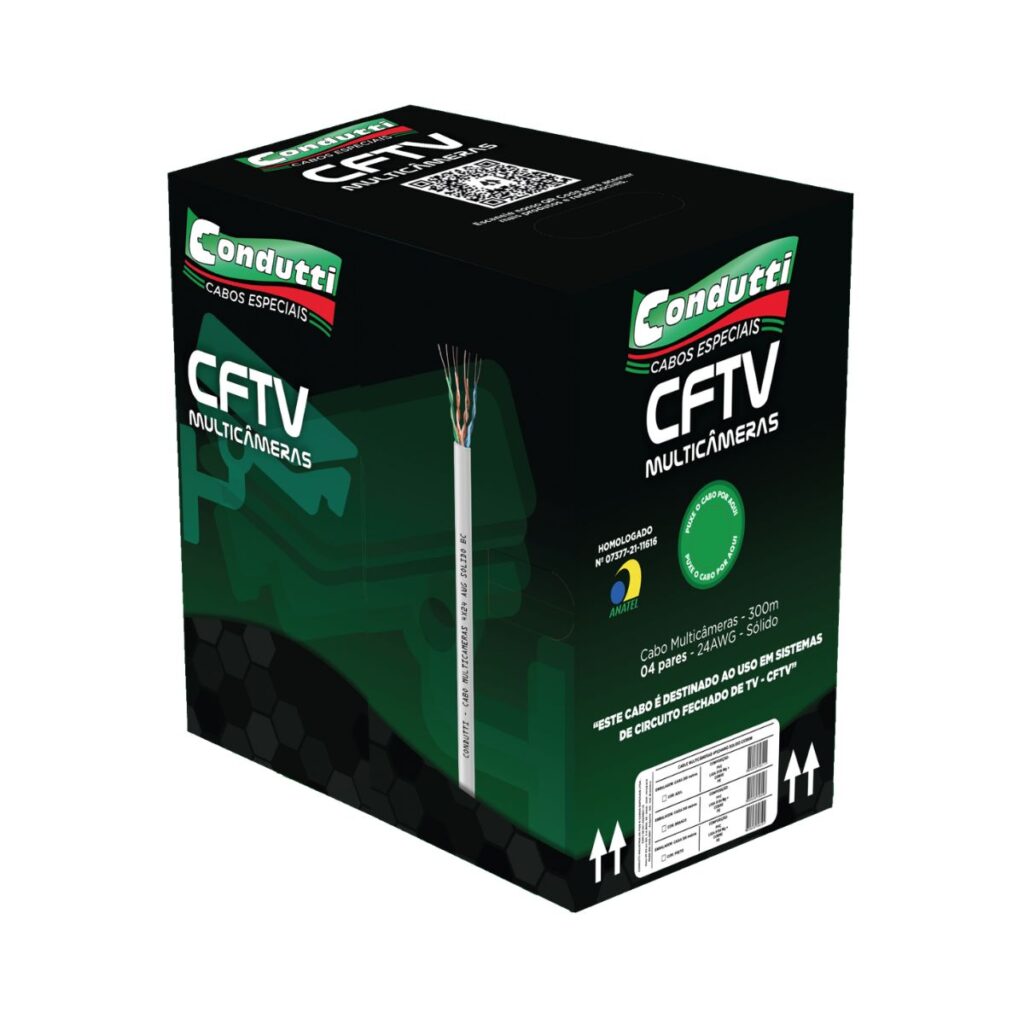 CABO CFTV 24AWG 4 PARES BLIN