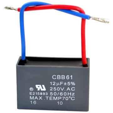 CAPACITOR 12 UF - 2 FIOS 127V